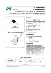 STWA88N65M5 Datasheet Cover