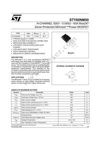 STY60NM50 Datasheet Cover