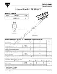 SUD25N04-25-T4-E3 Datasheet Cover