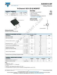 SUD35N10-26P-T4GE3 Datasheet Cover