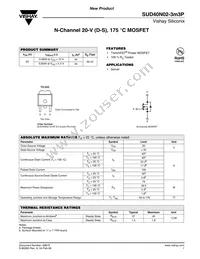 SUD40N02-3M3P-E3 Datasheet Cover