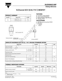 SUD50N02-09P-GE3 Datasheet Cover