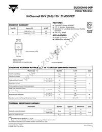 SUD50N03-06P-E3 Datasheet Cover