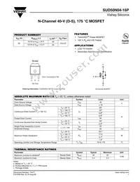 SUD50N04-16P-E3 Datasheet Cover