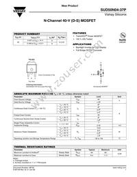 SUD50N04-37P-T4-E3 Datasheet Cover