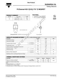 SUD50P04-13L-E3 Datasheet Cover