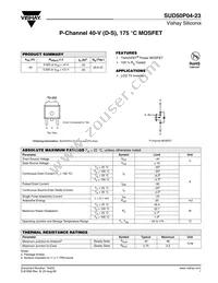 SUD50P04-23-GE3 Datasheet Cover