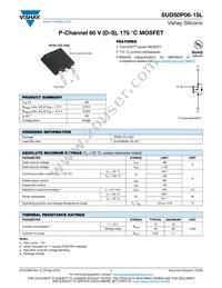 SUD50P06-15L-T4-E3 Datasheet Cover