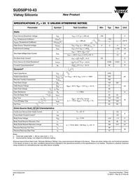 SUD50P10-43-E3 Datasheet Page 2