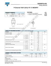 SUD50P10-43L-GE3 Datasheet Cover