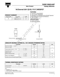 SUM110N03-04P-E3 Datasheet Cover