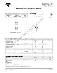 SUM110N04-04-E3 Datasheet Cover