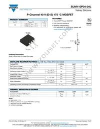 SUM110P04-04L-E3 Datasheet Cover