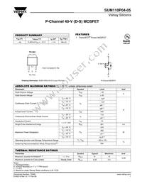 SUM110P04-05-E3 Datasheet Cover