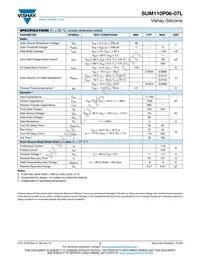 SUM110P06-07L-E3 Datasheet Page 2