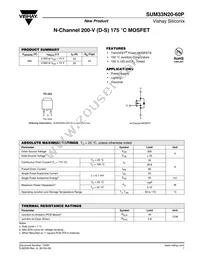 SUM33N20-60P-E3 Datasheet Cover