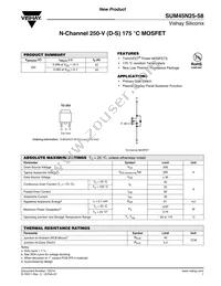 SUM45N25-58-E3 Datasheet Cover