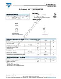 SUM50P10-42-E3 Datasheet Cover