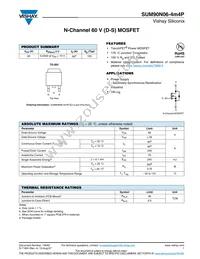 SUM90N06-4M4P-E3 Datasheet Cover