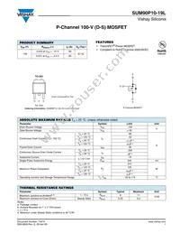 SUM90P10-19L-E3 Datasheet Cover