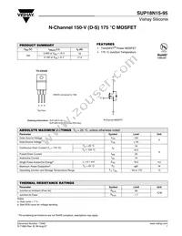 SUP18N15-95-E3 Datasheet Cover