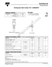 SUP40N10-30-E3 Datasheet Cover