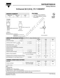 SUP75N03-04-E3 Datasheet Cover