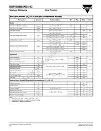 SUP85N04-03-E3 Datasheet Page 2