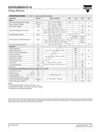 SUP85N10-10-GE3 Datasheet Page 2