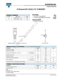 SUP90P06-09L-E3 Datasheet Cover