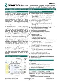 SX8661I07ZULTRT Datasheet Cover