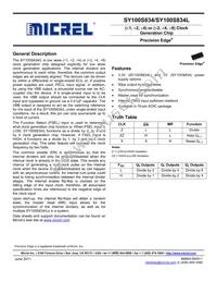 SY100S834ZG-TR Datasheet Cover