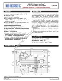 SY87700LZG-TR Datasheet Cover