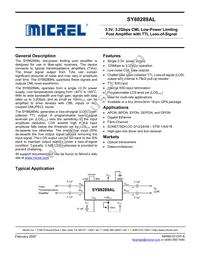 SY88289ALMG-TR Datasheet Cover