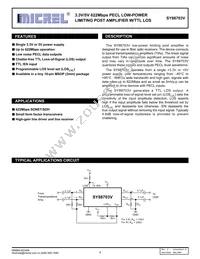 SY88703VKG-TR Datasheet Cover