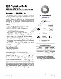 SZESD7241N2T5G Datasheet Cover