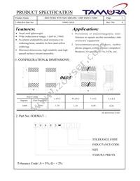 T0603-R10G Datasheet Cover