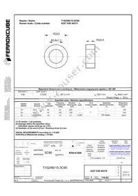 T102/66/15-3C90 Datasheet Cover