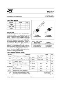 T1235H-600G-TR Datasheet Cover
