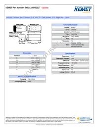 T491A105K020ZT Datasheet Cover