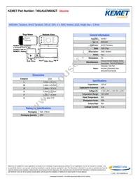 T491A107M004ZT Datasheet Cover