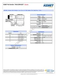 T491A155K010ZT Datasheet Cover