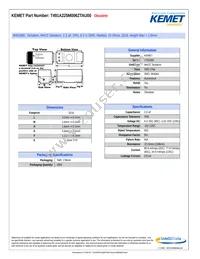 T491A225M006ZTAU00 Datasheet Cover