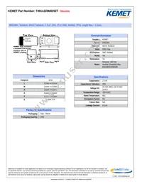 T491A225M025ZT Datasheet Cover