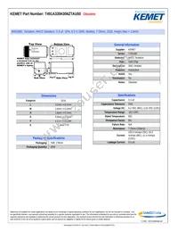 T491A335K006ZTAU00 Datasheet Cover