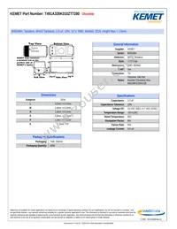 T491A335K010ZT7280 Datasheet Cover