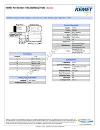 T491A335K016ZT7280 Datasheet Cover