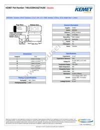 T491A335K016ZTAU00 Datasheet Cover