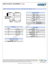 T491A335M004ZT Datasheet Cover