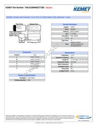 T491A335M006ZT7280 Datasheet Cover